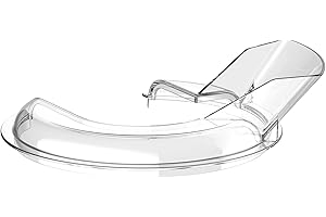 HOZODO Pouring Shield for KitchenAid 4.5~5 QT Bowl (Stainless Steel, Glass, Ceramic) - Clear Safety Pouring Shield for KitchenAid Mixer, Pouring Shield for KitchenAid 4.5 and 5 quart