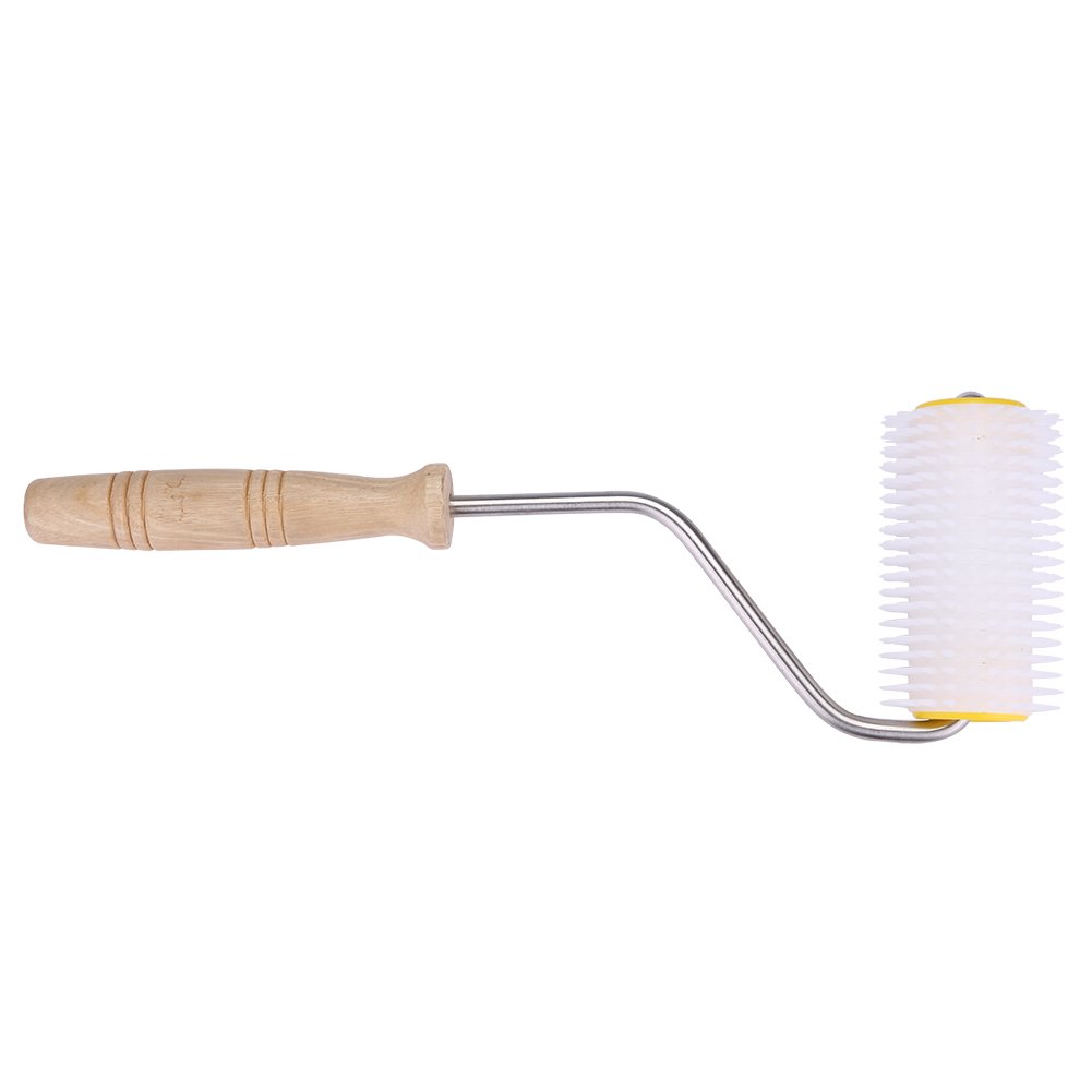 Haofy Plastic Uncapping Needle Roller Uncapping Needle Roller Bee Honey Comb Extracting Wood Handle Beekeeping Beekeeper Equipment Tool Bee Hive Hand Tool