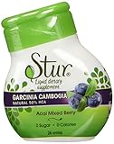 Hunger Control (5pck) Acai Mixed Berry - Delicious liquid drink mix, makes 120 servings - 100% Natural liquid Garcinia Cambogia to naturally curb your appetite - take with meals or snacks - Sugar-Free, Calorie-Free - Real Fruit Flavors. **Family Business, Happiness Guaranteed, You will Love Stur**