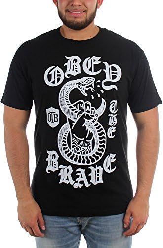 Obey The Brave - Mens Spitting Venom T-Shirt, Size: Large, Color: Black