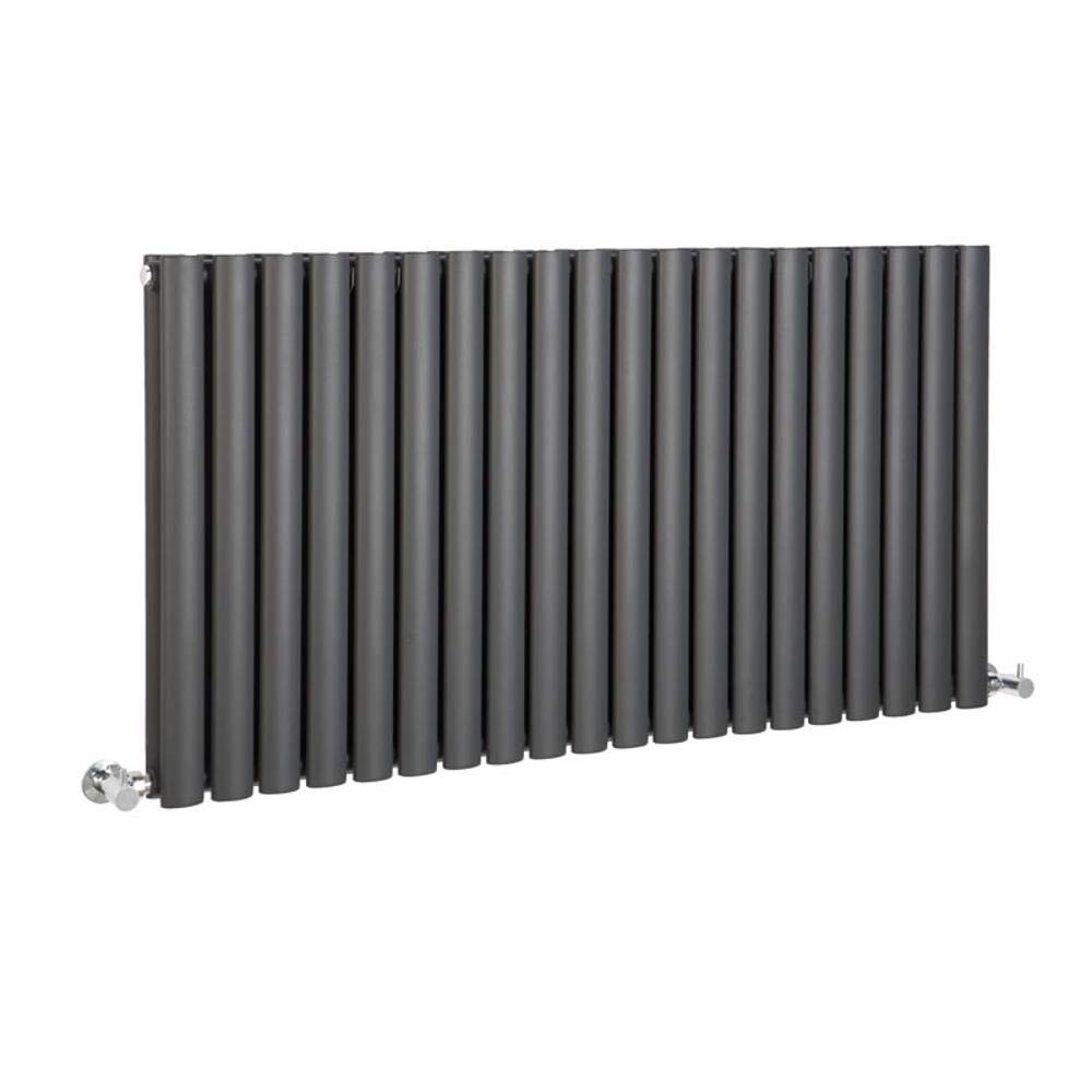 Milano Aruba Horizontal Oval Column Designer Radiator Anthracite