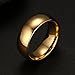 8mm Domed Tungsten Carbide Wedding Band Rings For Men Polished Beveled Edge Comfort Fit Size 5-13