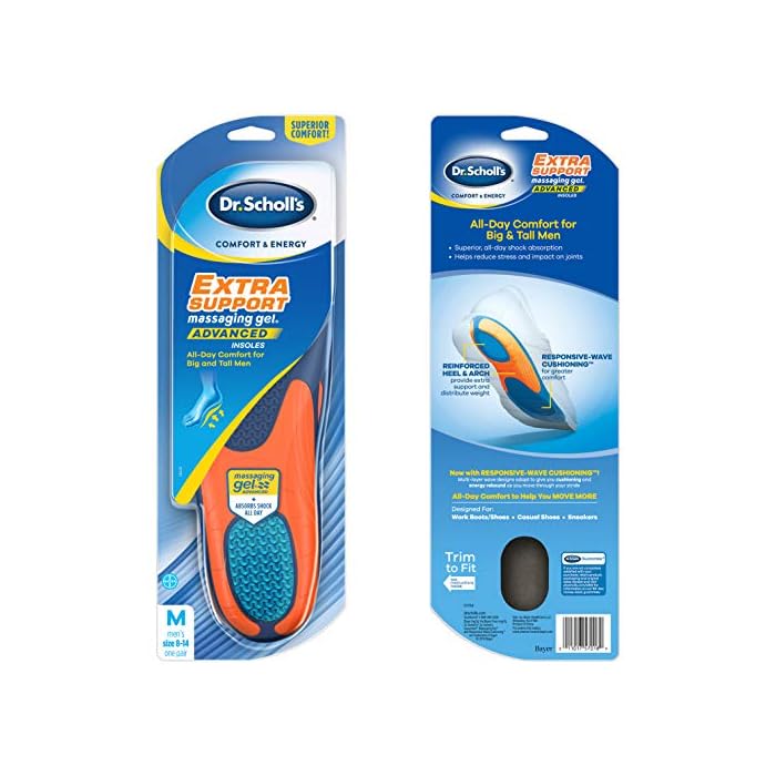 Dr. Scholl's Running Insoles – Superior Shock Absorption, Men's 10.5-14, 1 Pair