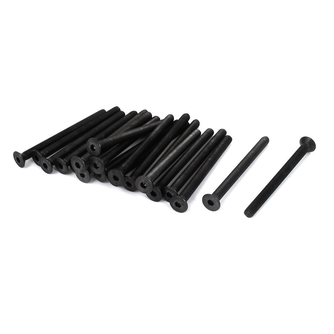 TA-VIGOR 20Pcs Hex Socket Countersunk Head Screw Bolts, M4 x 50mm Alloy Steel Flat Head Socket Cap Screws Bolts Fasteners for Bicycle Motorcycle Repair, Machinery, Household Appliances, Black