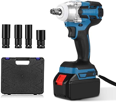 Amazon Elikliv インパクトレンチ タイヤ交換 充電式 無段変速 正逆転両用 最大トルク300n M 過負荷保護 過熱保護 Ledライト17 19 21 22mmインパクトソケット4本 バッテリー1本 充電器 ケース付き Diy 工具 ガーデン