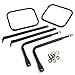 Bentolin Shake Proof Door Off Mirrors,Quick Release Adventure Mirrors Fits all Jeep Wrangler JK JKU CJ YJ (1 Pair), Textured Black