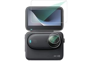 3 Set Screen Lens Protector Film for Insta360 GO 3S Tempered Glass Protective Film Clear 9H Anti-Bubble HD Film Anti-Dust and