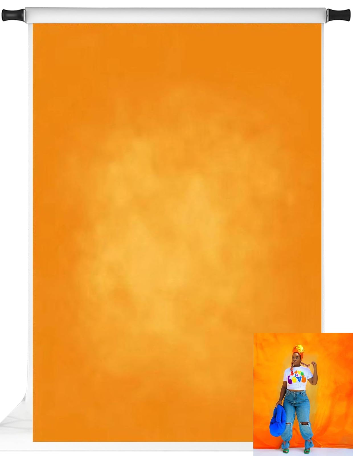 Photo 1 of Kate Orange Photography Backdrops Abstract Photo Backdrop Poratrait Background for Photoshoot, 5x7ft