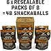 Tom & Luke Healthy Snack Balls - Delicious Dark Orange Chocolate Snacks for Adults, 6 Packs of 8 Balls (3.1 oz each pack)