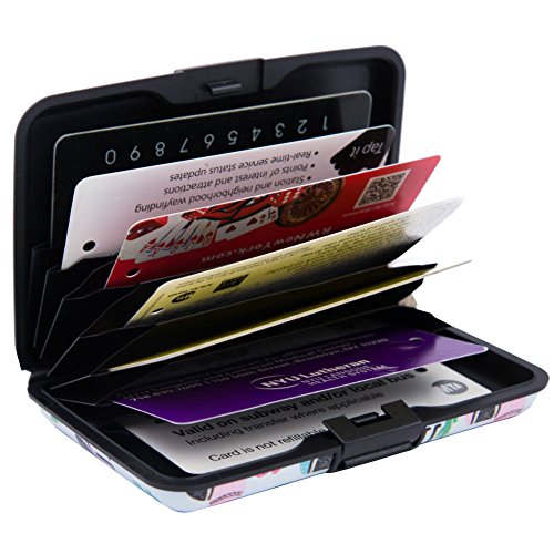 Elfish Mini RFID Aluminum Wallet Credit Cards Holder Metal ID Case for Men Women (Color 32)