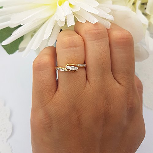 Dazzlingrock Collection 0.25 Carat (ctw) 10K Gold Round Diamond Ladies