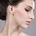 Gem Stone King 14K Yellow Gold Green Peridot Drop Dangle Earrings For Women (2.04 Cttw, Gemstone August Birthstone, Round 6MM and 3MM)