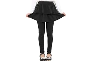 RieKet Girls School Uniform Pants Warm Stretchy Athletic Leggings with Skirt 2-14 Years