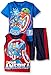 Marvel Little Boys' Toddler 3-Piece Short Set, Blue/Red, 2T