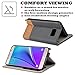 WenBelle Galaxy Note 5 Wallet case, [Blazers Series] Wallet-Style Case, Stand Feature, isal Fabric and Leather-Look Design Wallet Cover Flip Cases for Samsung Galaxy Note 5 (Grey)
