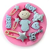 Yunko Baking Molds 3d BOY Baby Toy Baby Shower Theme Silicone Mold Fondant Molds Sugar Craft Tools Chocolate Mould for Cakes,fondant and Cake Mold