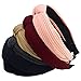 habibee Pack of 6 Wide Plain Fashion Headbands Knot Turban Headband for Women Girls (Hairbands 6pcs)