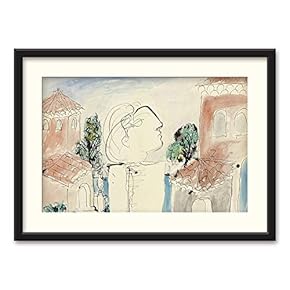 Black Framed Canvas Wall Art Famous Painting Home Artwork Decoration for Living Room, Bedroom - 23x31 inches