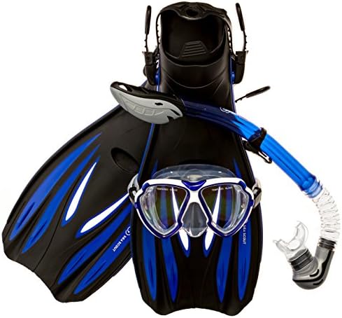 Sea Scout Adult Snorkeling Set - Dry-top Snorkel/Fins / Mask