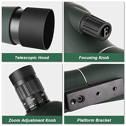 SkyGenius Spotting Scope, 2060x80 Spotting Scope for Bird Watching