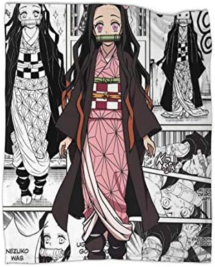 Demon Slayer blanket with demon design, appropriate dimensions, priced at $59.99.