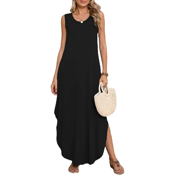 Amazon.com: Bar III Women's Tie-Waist Maxi Dress, Black, Medium : Clothing,  Shoes & Jewelry