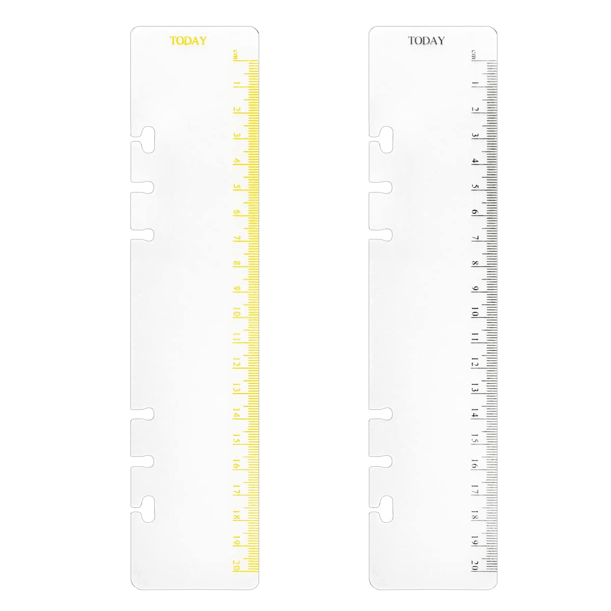 D Ring Binder Accessory Punched Binder Pockets Divider Ruler Tab Index (GRuler,A5)