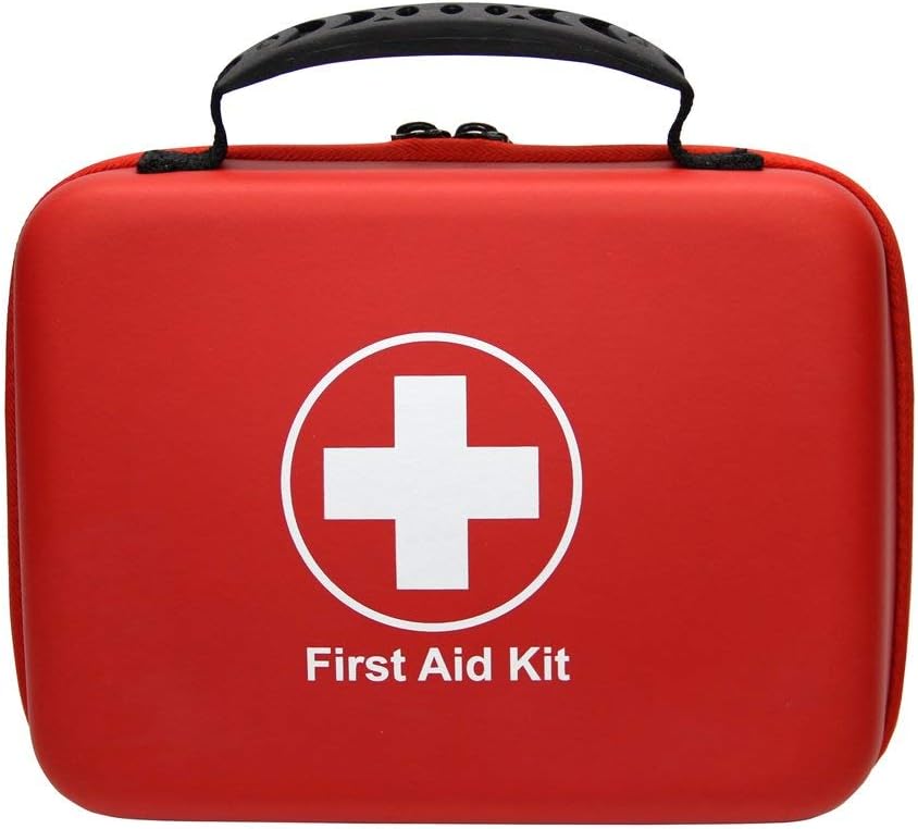 Compact First Aid Kit (228pcs) Designed for Family Emergency Care. Waterproof EVA Case and Bag is Ideal for The Car, Home, Boat, School, Camping, Hiking, Office, Sports. Protect Your Loved Ones. : Sports & Outdoors