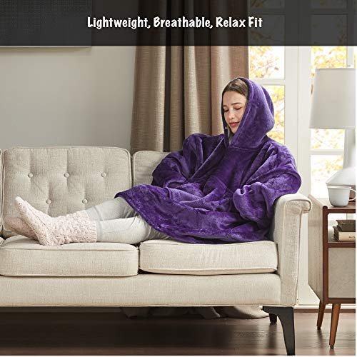 Degrees Of Comfort Wearable Blanket Hoodie for Women Men Adults, Cozy