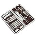Manicure Pedicure Set Nail Clippers, JJcall 18 Piece Stainless Steel Manicure Kit ,Cutter Kits ,Clippers for Women , Men,Clippers Set with Leather Nail Travel Kits. (Brown)