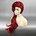 Curly Wavy Wine Red Women Hair Party Little Mermaid Ariel Cosplay Wig 28