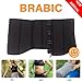 BRABIC Women's Neoprene Zipper & Buckle Underbust Cincher Waist Trainer Corset Sport Workout Body Shaper Tummy Control (S (US 0-4), Black Sauna Waist Trainer)