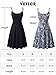 VETIOR Women's Sleeveless Adjustable Strappy Flared Midi Skater Dress Small Blue