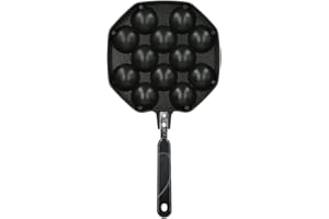Takoyaki Maker, 12-Grid Stainless Steel Octopus Ball Pan for Japanese Takoyaki, Non-Stick Baking Tray