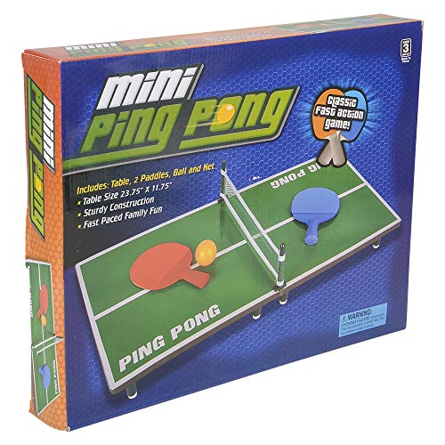 Srenta Mini Ping Pong Table, Portable 24"X12" Table Tennis Game Set for Kids and Toddlers - Single Piece, Green
