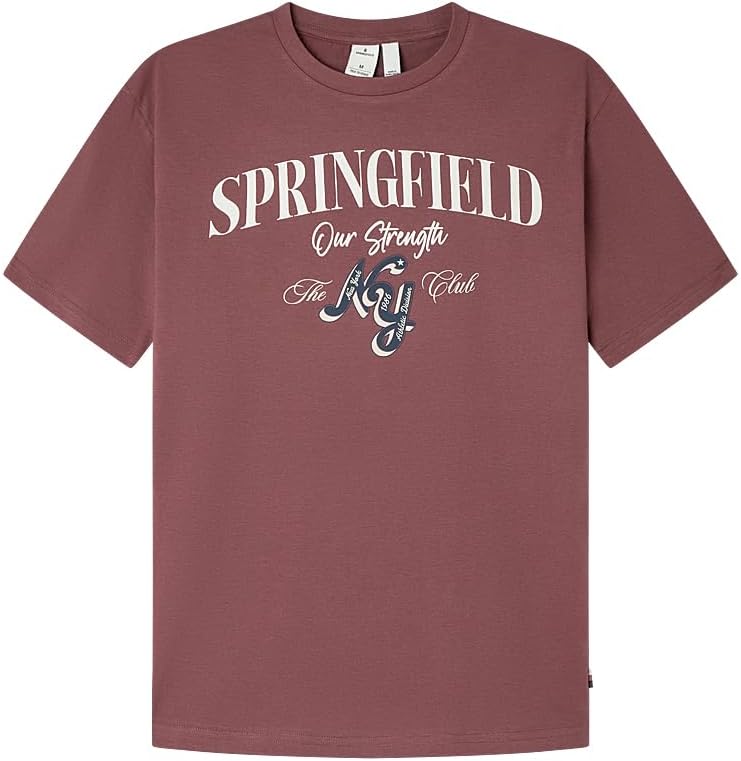 Herren T Shirt with Logo, Weinrot, M