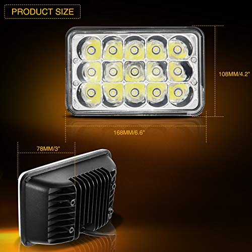 LIMICAR 4x6 Led Headlights Rectangular 4x6 Headlights 6x4 Conversion