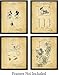 Mickey Mouse Cartoon Patent Wall Art Prints - set of Four (8x10) Unframed - wall art decor for music lovers
