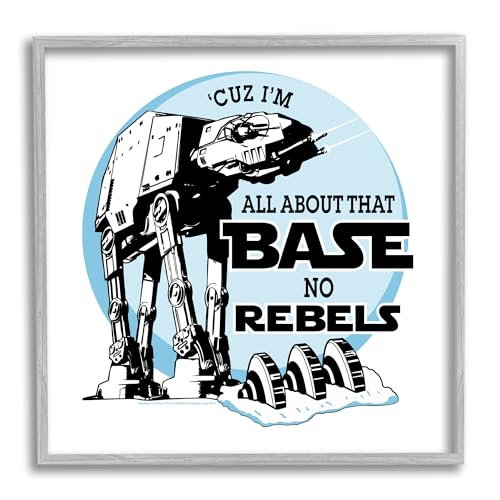 Stupell Industries Funny Robot Sci-Fi Phrase Framed Giclee Art by Off World Des…
