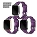 Wepro Bands Compatible with Fitbit Versa/Fitbit Versa 2/Fitbit Versa Lite SE SmartWatch for Women Men, Sports Replacement Wristband Strap for Fitbit Versa Watch, Small, 3 Pack, Wine Red, Plum, Teal