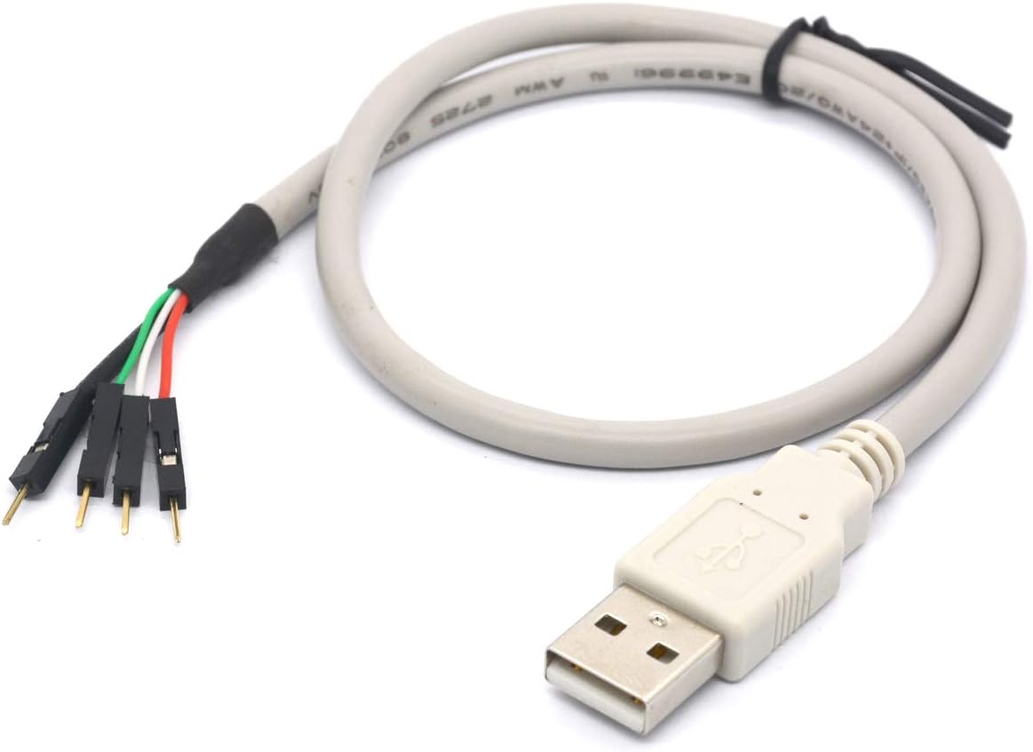 Tomost USB 2.0 to 2.54mm Header Pin Cable Cord Breadaway - USB 2.0 Type A Male to 4 Pin 2.54 mm Male Adapter - Image 5