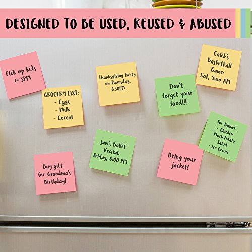 15-Pack Candy Color Super Sticky Notes for Home & Office, 80 Leaves/pad Sticky Notes, Stickies for Memos, 0.7cm Thick Office Notepads, 7.5 x 7.7cm Self Stick Notes, Colorful Sticky Notes for School - Thumbnail 5