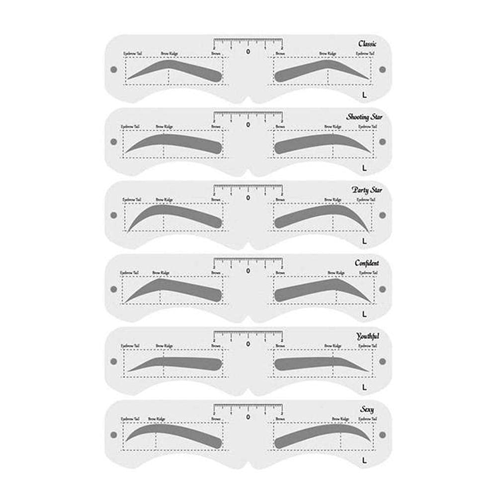 KKPLZZ Plastic Eyebrow Mold, PEVA Soft Shaper DIY Model With Elastic Band, Assist Makeup Tools for Beginner