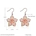 Silver Flower Dangle Earrings for Women Teen Girls Flower Drop Earrings Plated Sterling Silver by DreamSter (18K Rose Gold Plated)…