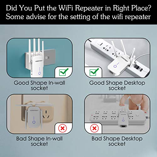 GAOAG-Repetidor-WiFi-1200Mbps-Banda-Dual-24GHz-y-5GHz-Amplificador-Senal-WiFi-Extensor-de-Red-WiFi-con-ApRepeaterRouter-Modos-4-Antenas-Puerto-LANWAN