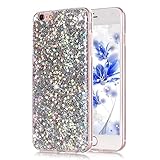 iPhone 7 Plus Case,iPhone 7 Plus Bling Glitter TPU Case,PHEZEN Shiny Sparkling Glitter Hexagonal Star Flexible Soft Rubber Gel Clear TPU Cases Silicone Back Case for iPhone 7 Plus 5.5
