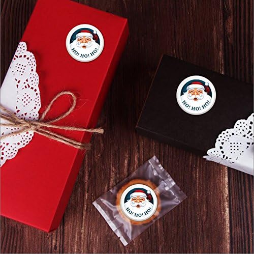 Christmas Thank You Sticker Labels, Mookee 100Pcs Christmas Stickers for Envelopes Gift Wrapping Bags