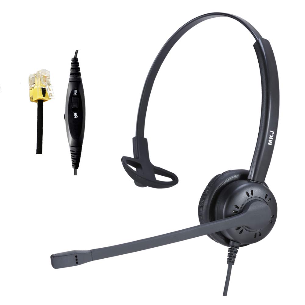 MKJCorded RJ9 Phone Headset for Office Phone Cisco Headphones with Noise Cancelling Microphone for Cisco CP-7841, 7942G, 7941G, 7945G, 7960, 7961G, 7962G, 7965G, 7971, 7971G, 7975G 8841, 8861, 9951
