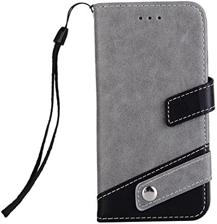 iPhone 6/6S Plus Flip Wallet Leather case dechyi cover with Card Slots Wallet Can hang headphones For sports&music and for boys&girls,gray.