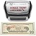 zeBrush Donald Trump Lives Here Stamp, Self-Inking Rubber Stamp, Make America Great Again Red Ink